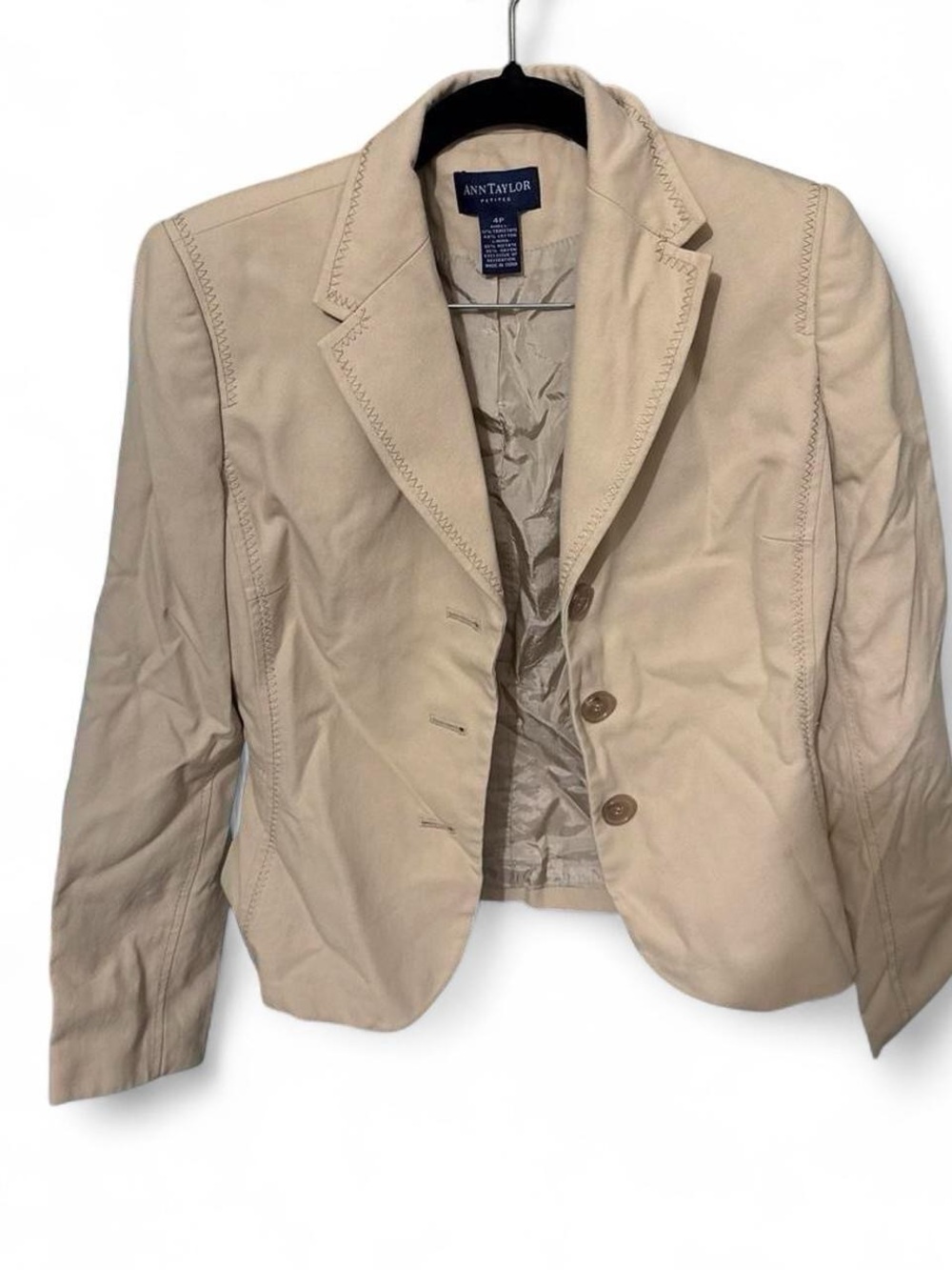 Ann Taylor Beige Tailored Blazer